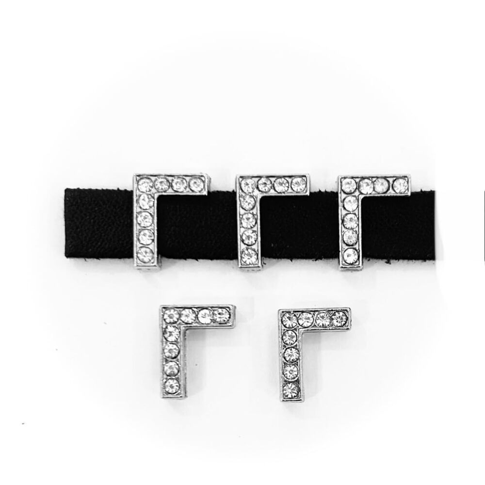 5277 Greek alphabet 8mm crystal slide letter charms for slide bracelets
